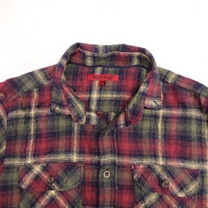 Montage Tartan Flannel Long Sleeve Button Shirt Mens Size Small S Red Green